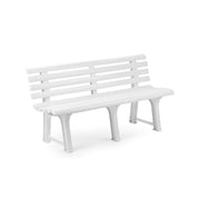 Panchina Componibile in Resina Bianca - 145x49x74 cm