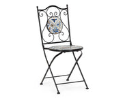 Sedia Piegh Mykonos - Struttura in Acciaio e Piano in Ceramica - 120x80x75 cm