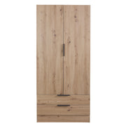Armadio Rovere 2 Ante e 2 Cassetti - 82x184x46 cm