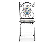 Sedia Piegh Mykonos - Struttura in Acciaio e Piano in Ceramica - 120x80x75 cm