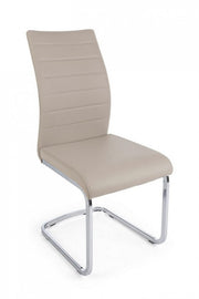 4x Sedia moderna imbottita in ecopelle Cappuccino MYRA 41x60x h98 cm