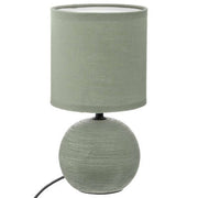 Lampada sferica striata Timeo altezza 25 cm ceramica cachi