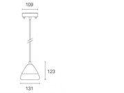 Sospensione Led 20W 4000K  linea graal  bianco