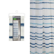Tenda doccia dalle eleganti strisce acquarello blu, dimensioni 240x200 cm.