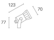 Faretto 6W Led 4000K  linea gun  alluminio