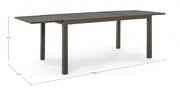 Tavolo per esterno allungabile in alluminio Caffè HILDE YK14 160-240x90x h75 cm