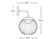 Applique 20W Led 4000K  linea cage  nero