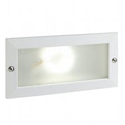 Lampada da incasso in alluminio pressofuso con diffusore in vetro satinato bianco