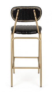 Sgabello vintage  bar Addy nero 41x51x100h cm