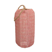 Lanterna tessuto rosa tondo cmø22h40