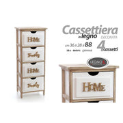 Cassettiera Home Family  bianco legno cm 88 h