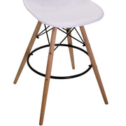 Sgabello bar resina legno bianco cm54x54h108