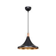 Lampada a sospensione Kano nero oro ASZ1564 EFFEZ