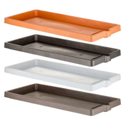 Sottovaso elegante e capace per fioriera rettangolare di grandi dimensioni, colore cappuccino - BAMA