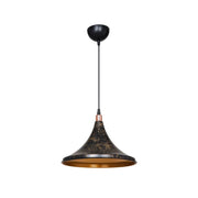 Lampada a sospensione Kalyon metallo nero oro ASZ1650 EFFEZ
