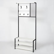 Scaffale Ingresso Nomad Bianco 5 Ganci Appendiabiti L 78 x P 30 x H 182 cm