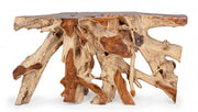 Consolle in legno naturale Lisandra 150x45 cm