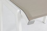 Poggiapiedi arredo giardino alluminio bianco Cruise cm 53 x 51 x 44