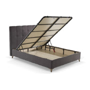 Letto matrimoniale contenitore Clup Monaco tessuto tortora EFFEZ