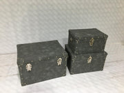Baule ecopelle 1-3 grigio cm 80x50h30