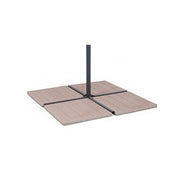 Set 4 marmette 50x50 cemento betulla 20kg