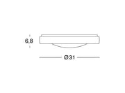 Plafoniera Tonda 18W Led 4000K  linea loft  grafite