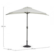 Ombrellone Kalife Mezzaluna 2.7 Natur -