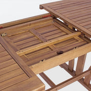 Tavolo per esterno in legno di Acacia Ovale Allungabile 150-200x90x h74 cm
