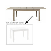 Tavolo pranzo allungabile bianco interamente legno nobilitato cm 90x160-240