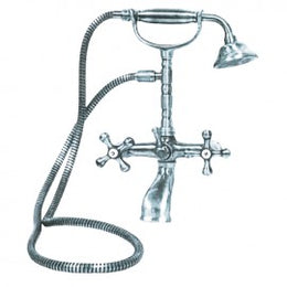 Rubinetto miscelatore vasca da bagno con doccetta cromo h.32x18x16 cm