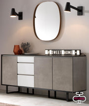 Lampada da tavolo in metallo bianco 80x10h cm