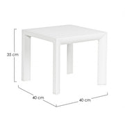 Tavolino alluminio bianco arredo giardino Cruise