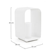 Lampada a led con piantana RIDLEY Bianco 25x28x h45 cm