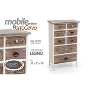 Mobile cassettiera camera decape cm 57 x 33 x 98 h