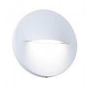 Applique tonda in alluminio pressofuso con diffusore satinato bianco