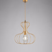 Lampadario industrial sospensione in ferro Oro Ducale e Oro urban 35x h40 cm