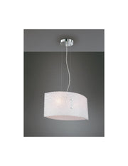 Lampadario Cucina Sospensione Vetro Chiaro Elisa 2xE27 Trio Lighting