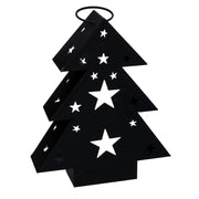 Lanterna metallo albero nero cm20x6h25