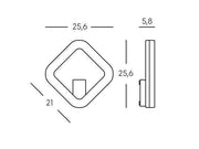 Applique Led 20W 3000K  linea quasar  bianco