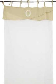 Tenda bianca con balza beige cu-2092 cm. 140 x 260
