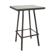 Tavolo bar polyrattan adila quadrato noce 70x70x107h cm