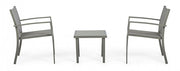 Set giardino da 3 salotto metallo tortora Auri
