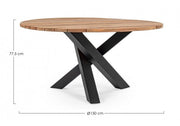Tavolo in Legno FSC Brandon per Esterno diam. 150 cm x h77,5