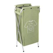 Cestone tessuto sacco verde pieghevole cm 29x33.5h66