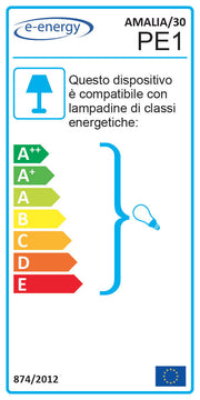 Plafoniera 1xE27 con Ganci in Cromo e Vetro Lastra Bianco