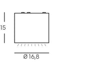 Lampada da soffitto in alluminio pressofuso con diffusore in vetro trasparente, 40W, 4240 lumen, luce calda corten