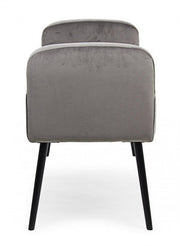 Panca grigio in velluto stile design