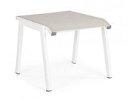 Poggiapiedi arredo giardino alluminio bianco Cruise cm 53 x 51 x 44
