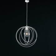 Lampadario a sospensione moderno in ferro Bianco una luce 42x h45 cm