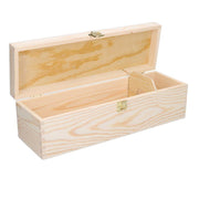 Scatola cassetta vino legno naturale 1 bottiglia champagne cm38x13h12
